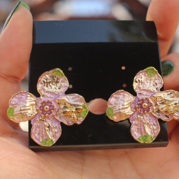 New 925 flower clover leaf flower studs earrings - Picture 1 of 7